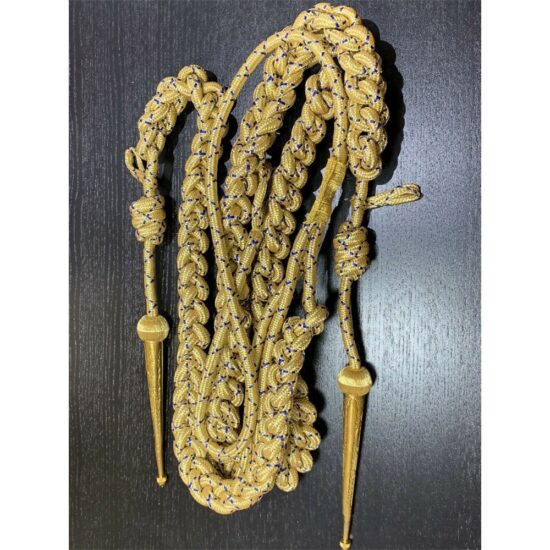 Aiguillette-Gold-And-Blue-Mylar,-Army-Air-Force-Navy,-Twisted-Gold-Blue-Thread