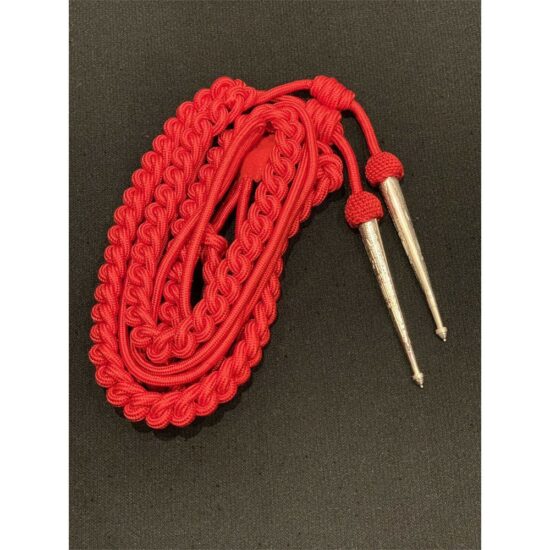 Aiguillette-in-Red-Silk-with-Gold-Tags-Army-Air-Force-Navy-Cord