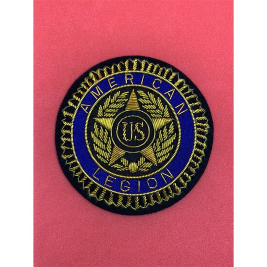 American-Legion-Blazer-Badge-USA-Military-Hand-Embroidered-Bullion-Wire-Blazer-Badge