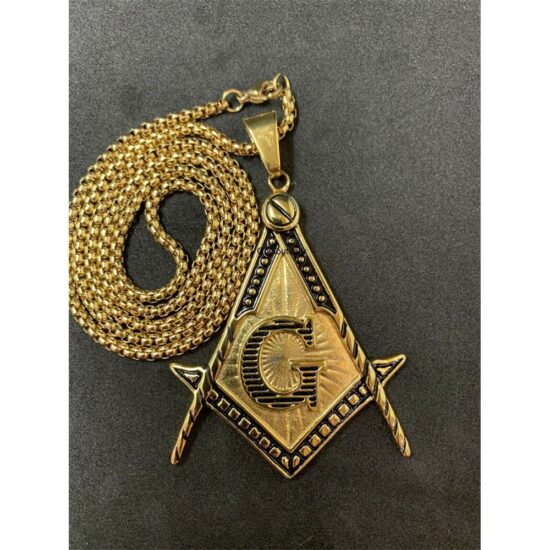 Masonic-Square-And-Compass-Gold-Plated-Neck-Pendant-Unisex-Masonic-Neck-Pendants