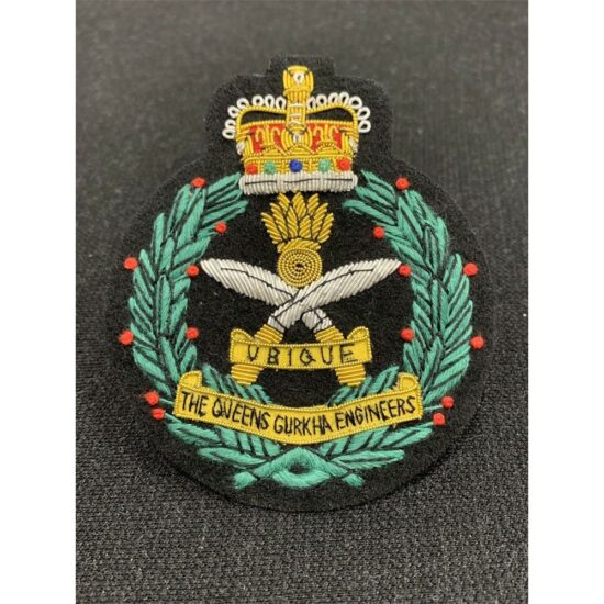 Queens-Gurkha-Engineers-Wire-Embroidered-Bullion-Blazer-Badge