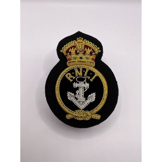 RNLI-Coxswain-King-Crown-Cap-Badge-RNLI-Hand-Embroidered-Bullion-Wire-Cap-Badge