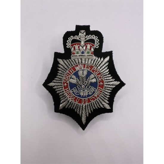 South-Wales-Police-Embroidered-Bullion-Wire-Blazer-Badge-SW-Police-Blazer-Patch