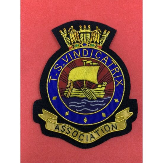 T-S-Vindicatrix-Association-Blazer-Badge-Hand-Embroidered-Bullion-&-Wire-Badge